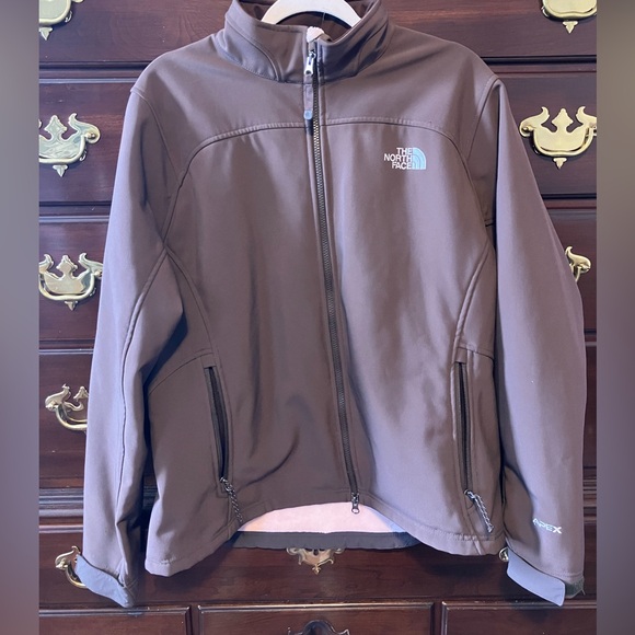 The North Face Apex jacket Chocolate brown with light pink fleece - Picture 1 of 4